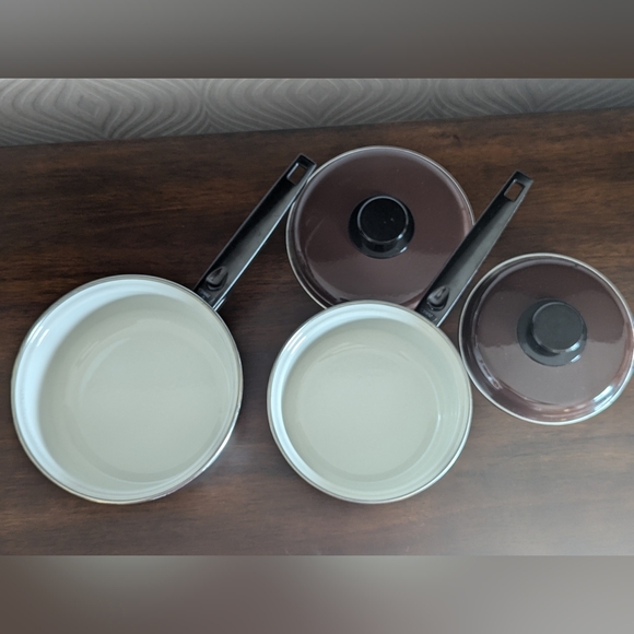 Mid Century Modern Judge Enamel Made In England Pots - Picture 3 of 13